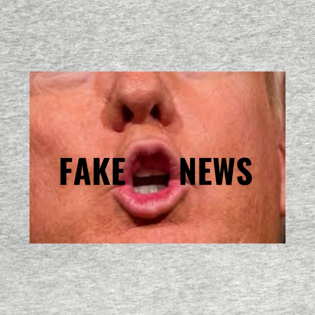 Funny Donald Trump Saying FAKE NEWS Facemask Political Humor by gillys